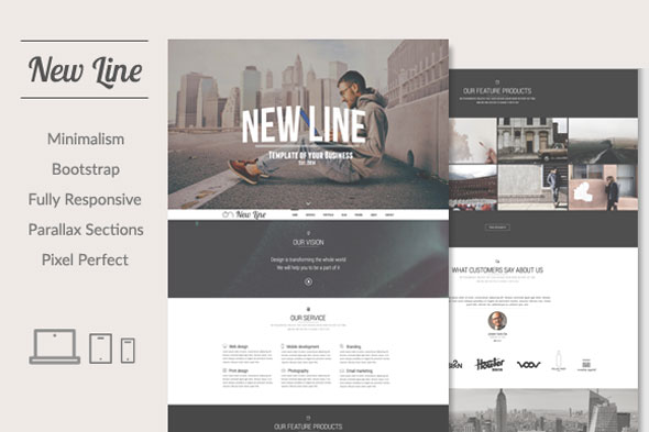 New Line - Minimalism HTML template