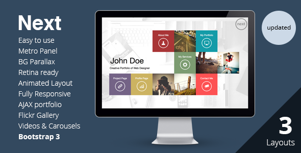 NEXT v1.1 - Unique & Easy Portfolio Responsive HTML5
