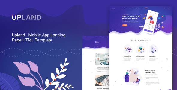 Upland v1.0 - Mobile App HTML Template
