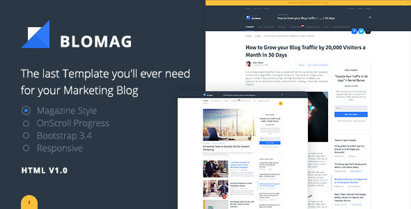 BloMag HTML5 Template - Exclusively for Marketers