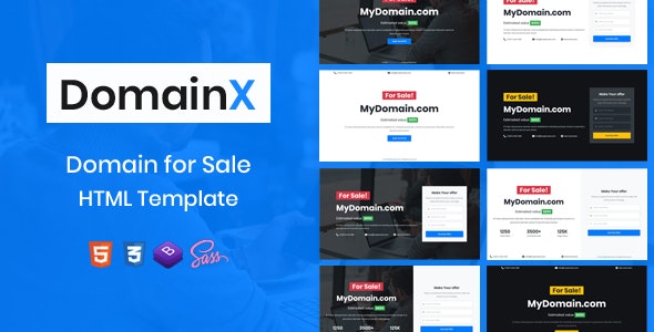 DomainX v1.2 - Domain for Sale HTML Template