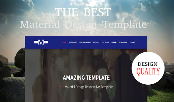 M - Material Design Template