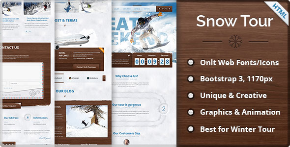 Snow Tour - Responsive Winter Travel HTML Template