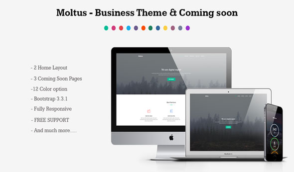 Moltus - Creativemarket Onepage & Coming Pages