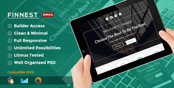 Finnest - Corporate Email Template + Builder Access