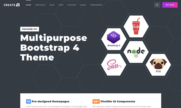 CreateX v1.1.0 – Multipurpose Template + UI Kit