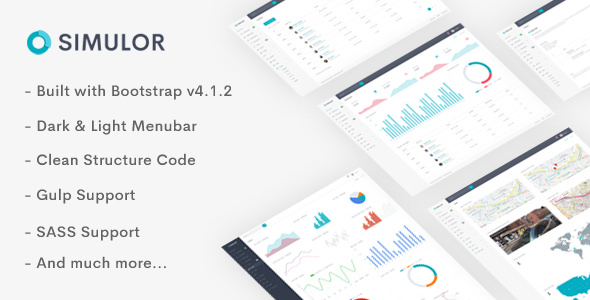 Simulor - Minimal Admin & Dashboard Template
