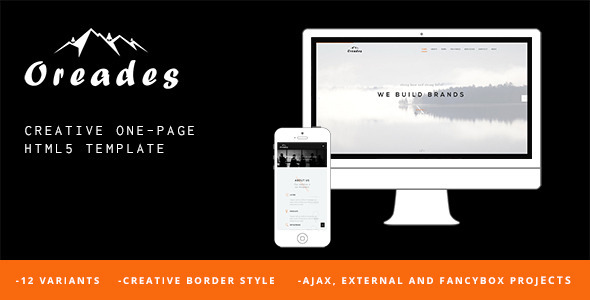 Oreades - Creative One-Page HTML5 Template - Updated