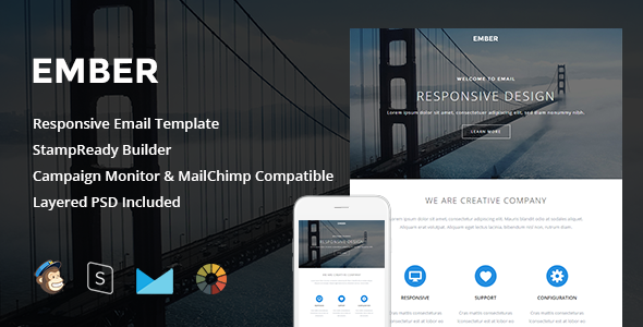 Ember v1.1 - Responsive Email + StampReady Builder
