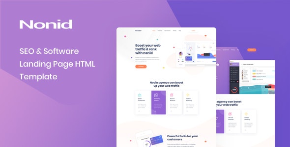 Nonid v1.0.0 - SEO & Software Landing Page HTML Template