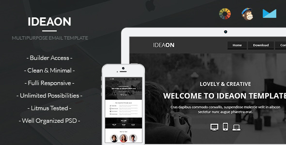 IdeaOn - Design Agency Email Template + Builder Access