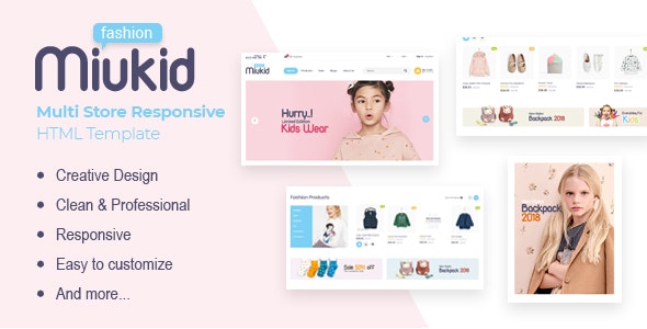 MiuKid v1.0.0 - Multi Store Responsive HTML Template