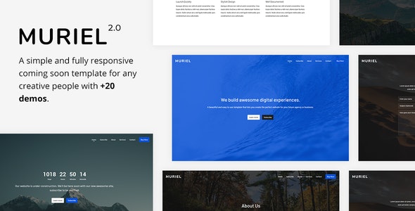 Muriel v2.0 - Responsive Coming Soon Template