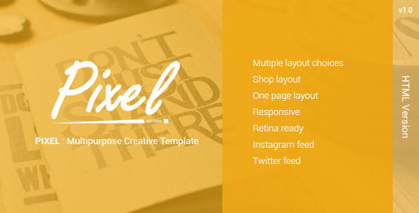 PIXEL - Multipurposes Creative Template
