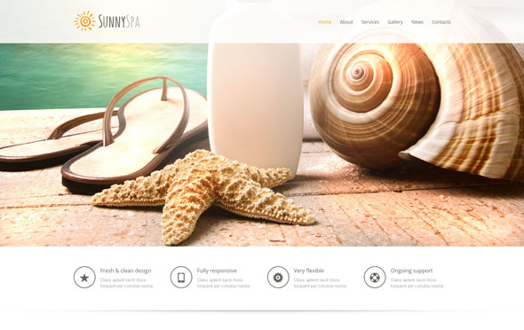 SunnySpa One Page Bootstrap Template