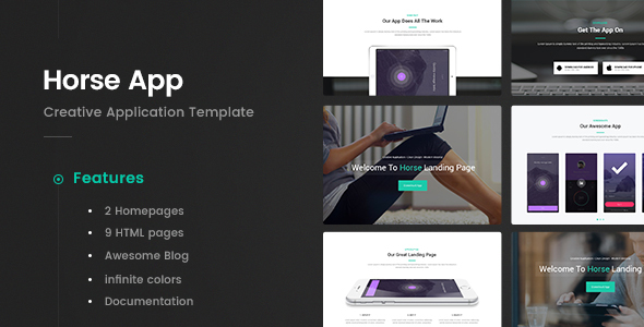 Horse App v1.0 - Application HTML5 Template
