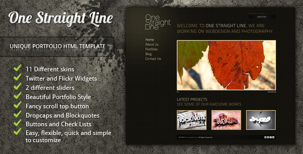 One Straight Line v1.5 - unique portfolio template
