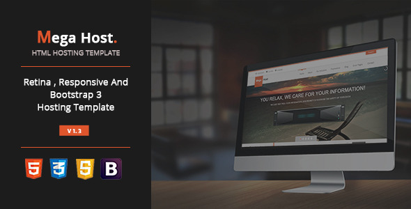 Mega Host v1.3 - Bootstrap 3 - Html5 Hosting Template