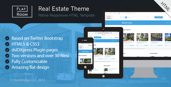 FlatRoom - Responsive Real Estate HTML Template