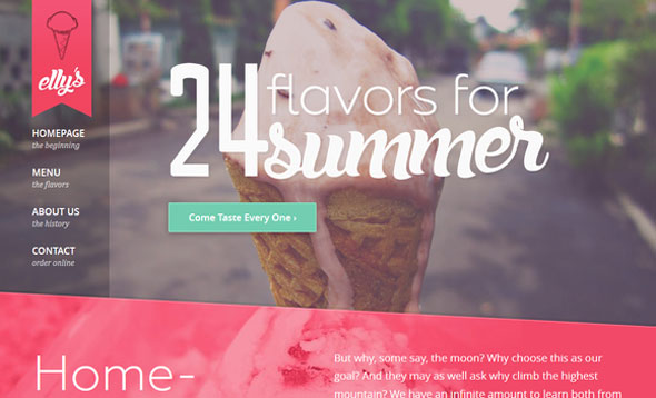 Elly's Ice Cream - Creativemarket HTML Template
