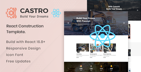 Castro v1.0 - React Construction Template