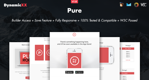 Pure - Responsive Email + Online Template Builder
