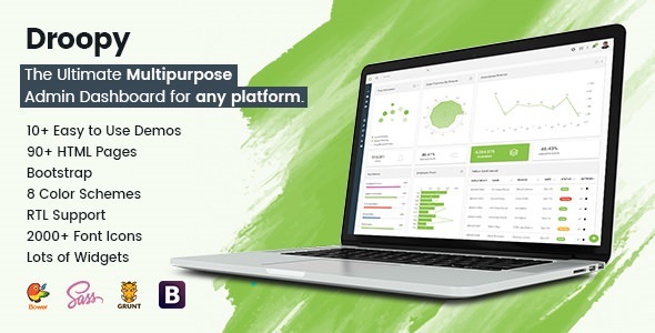 Droopy v1.0 - Multipurpose Bootstrap Admin Dashboard Template + UI Kit