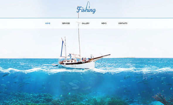 Fishing - Creativemarket Responsive One Page Theme