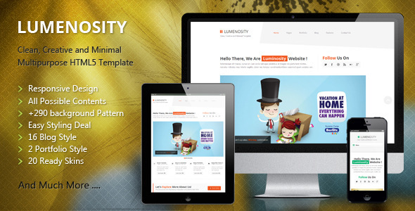 LUMENOSITY v1.2 - Multipurpose Responsive HTML5 Theme