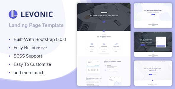 Levonic v1.0 - Bootstrap 5 Landing Page Template