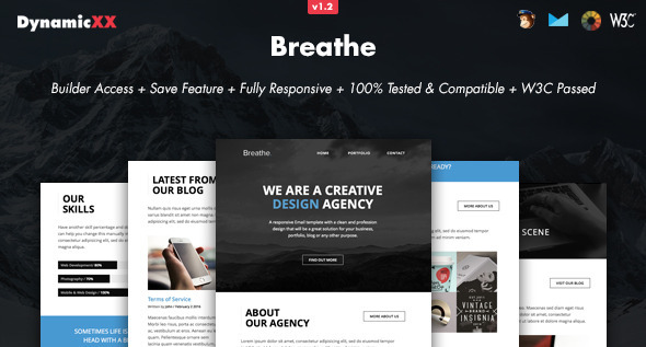 Breathe v1.2 - Responsive Email + Online Builder