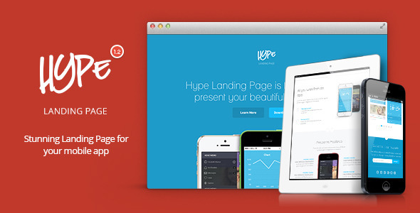 Hype v1.2 - App Landing Page