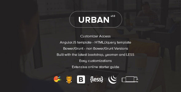 Urban - Responsive Admin Template + Customizer Access