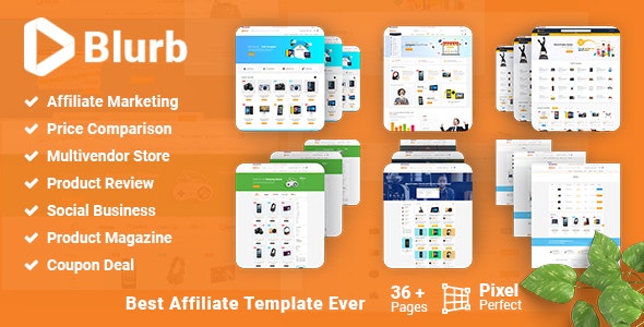 Blurb v2.0 - Price Comparison with Review base Multivendor Coupon Theme