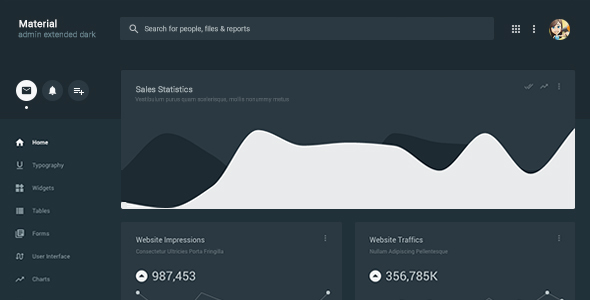 Material Admin Extended v1.0 - Dark Responsive Template