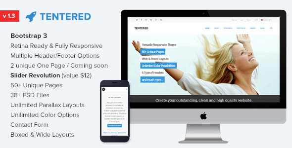 Tentered v1.3.2 - MultiPurpose HTML5 Template