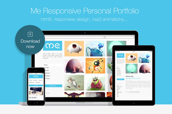Me - Creativemarket Responsive Personal Portfolio