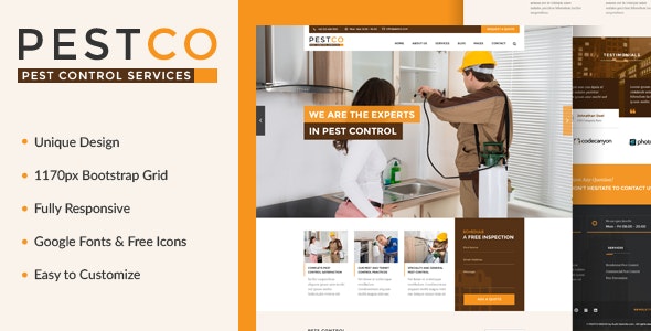 Pestco v1.0 - Pest Control Template