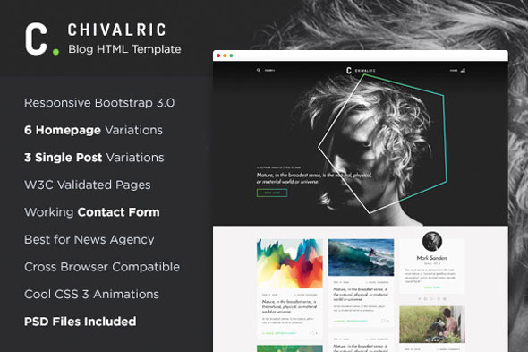 Chivalric - Responsive Blog Template