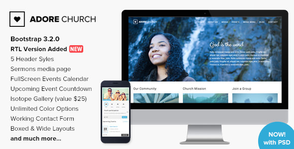 Adore Church v1.3 - Responsive HTML5 Template