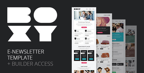 Boxy : Multipurpose E-newsletter + Builder Access