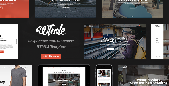 Whole - Responsive Multi-Purpose HTML5 Template