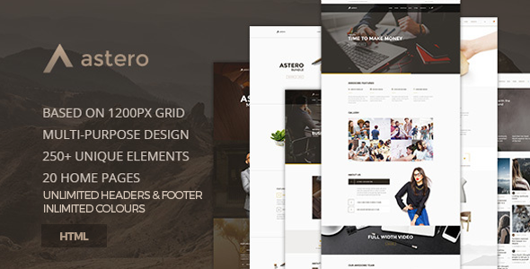 Astero - Creative MultiPurpose Component Based HTML5 Template