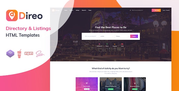Direo - Directory & Listing HTML Template
