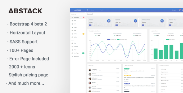 Abstack - Responsive Bootstrap 4 Web App Kit