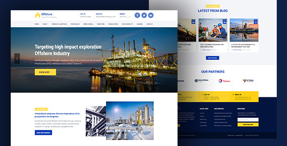 Offshore - Industrial Website Template Responsive HTML5