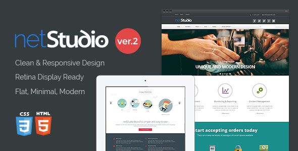 NetStudio - Bootstrap 3 Multi-Purpose Template