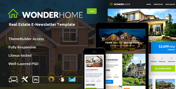 WonderHome - Real Estate Email Template + Builder Access
