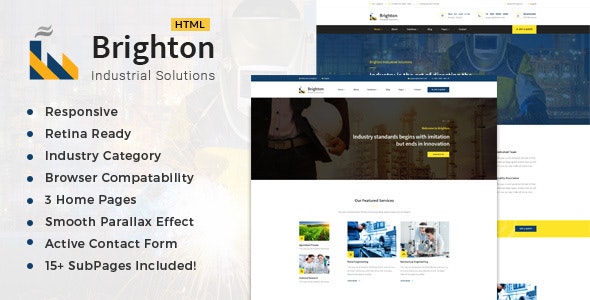Brighton-Industry v1.0 - Factory & Industrial Business Template