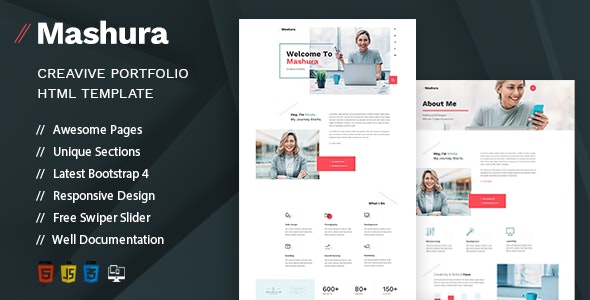 Mashura v1.0 - Single Portfolio HTML Template